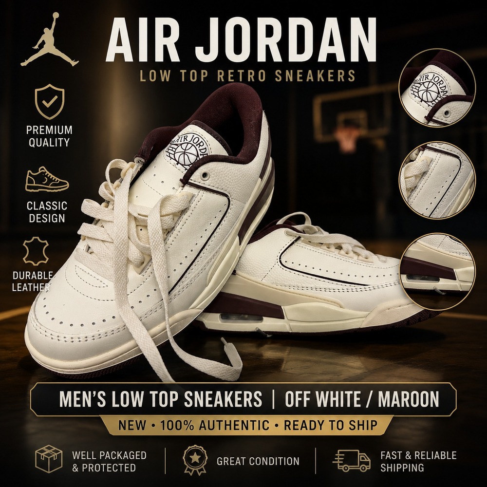 NIKE AIR JORDAN/2/3 SAIL EARTH BROWN/WOMAN SNEAKERS/SZ 8.5/NEW/MSNJW082626